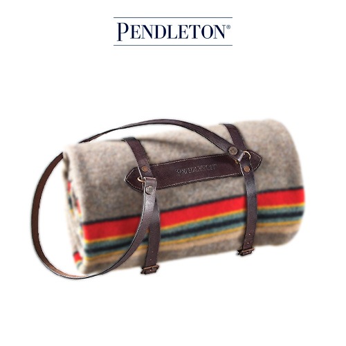 [XA164-55159] 펜들턴 프리미엄 담요 가죽 캐리어 (L)