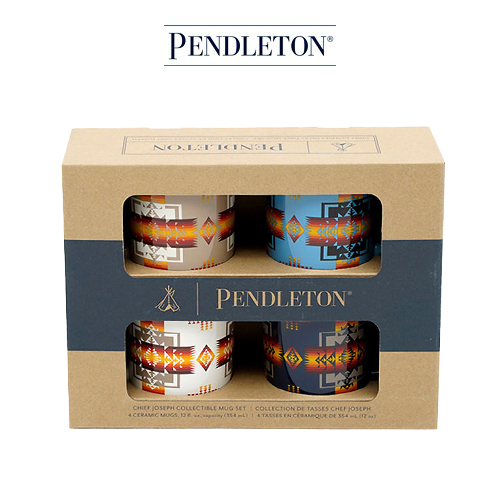 [XC880-55182] 펜들턴 세라믹 머그컵 세트(4개입)_치프 조셉 멀티
