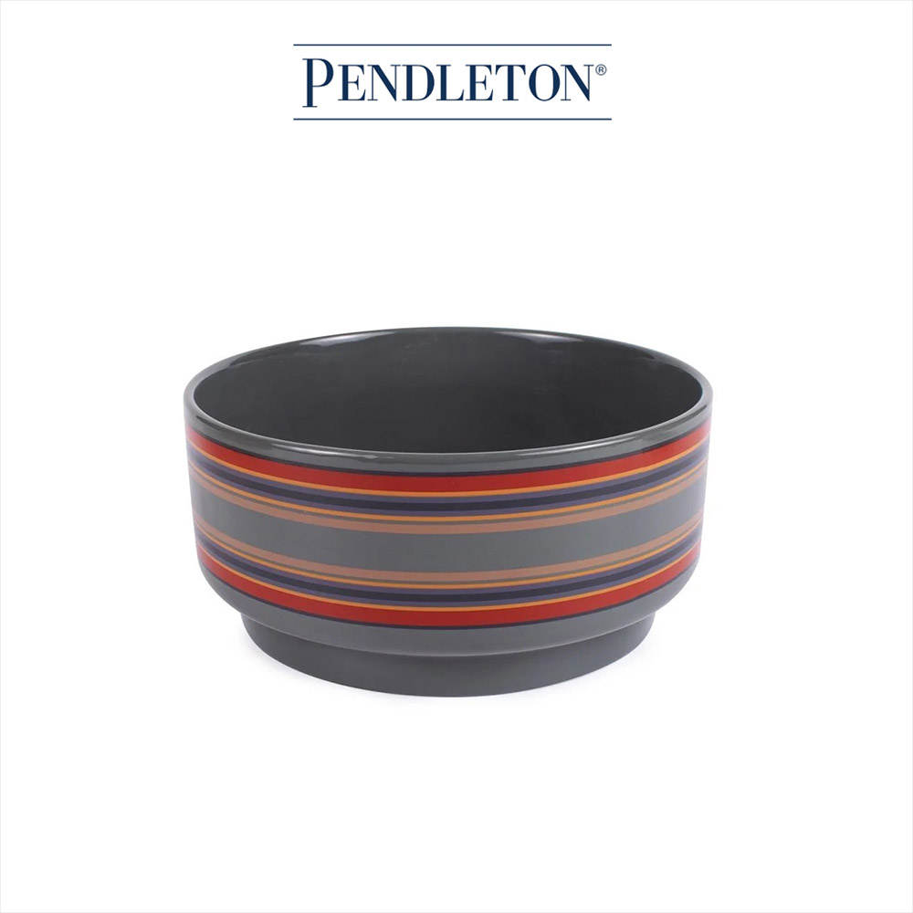 캐롤라이나 펜들턴 펫 세라믹 식기 8인치 - 야키마 스트라이프