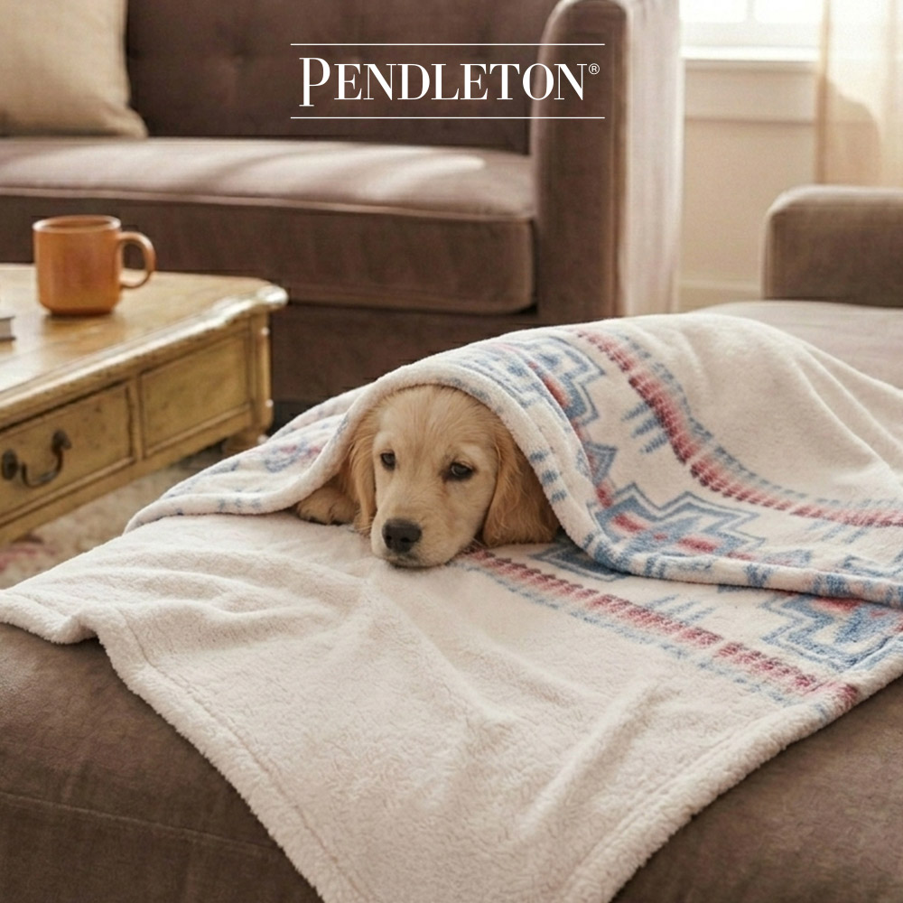 캐롤라이나 펜들턴 클래식 펫 스로우 로즈우드 하딩