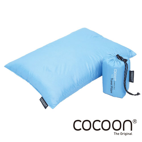 [DP1] 코쿤 휴대용 고품질 다운 사각 여행용 베개 -  라이트블루