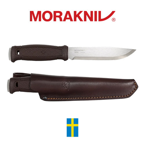 [14641] 모라나이프 가버그 그랜드LS 스테인레스강 가죽쉬스 브라운