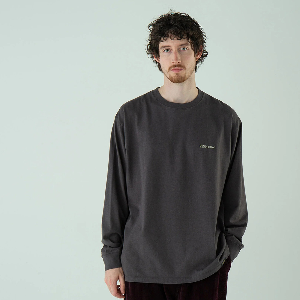 [5475-1016-75] 펜들턴 PWM 백 프린트 LS 긴팔 티셔츠_슬레이트 그레이