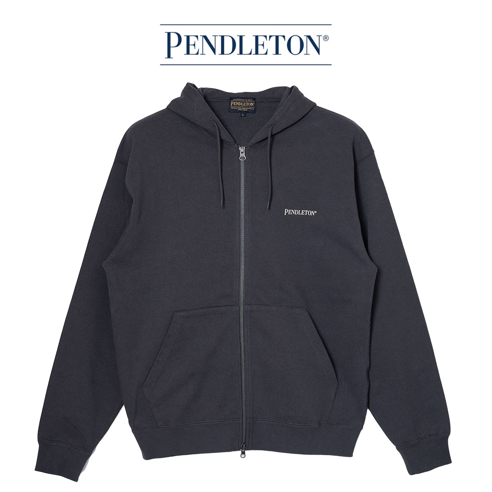 [5475-1021-75] 펜들턴 PWM 백 프린트 집업 후드_슬레이트 그레이