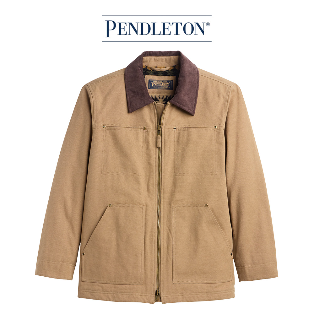 [C2434-83373] 펜들턴 고지 캔버스 반 코트 자켓 / 올드 오크