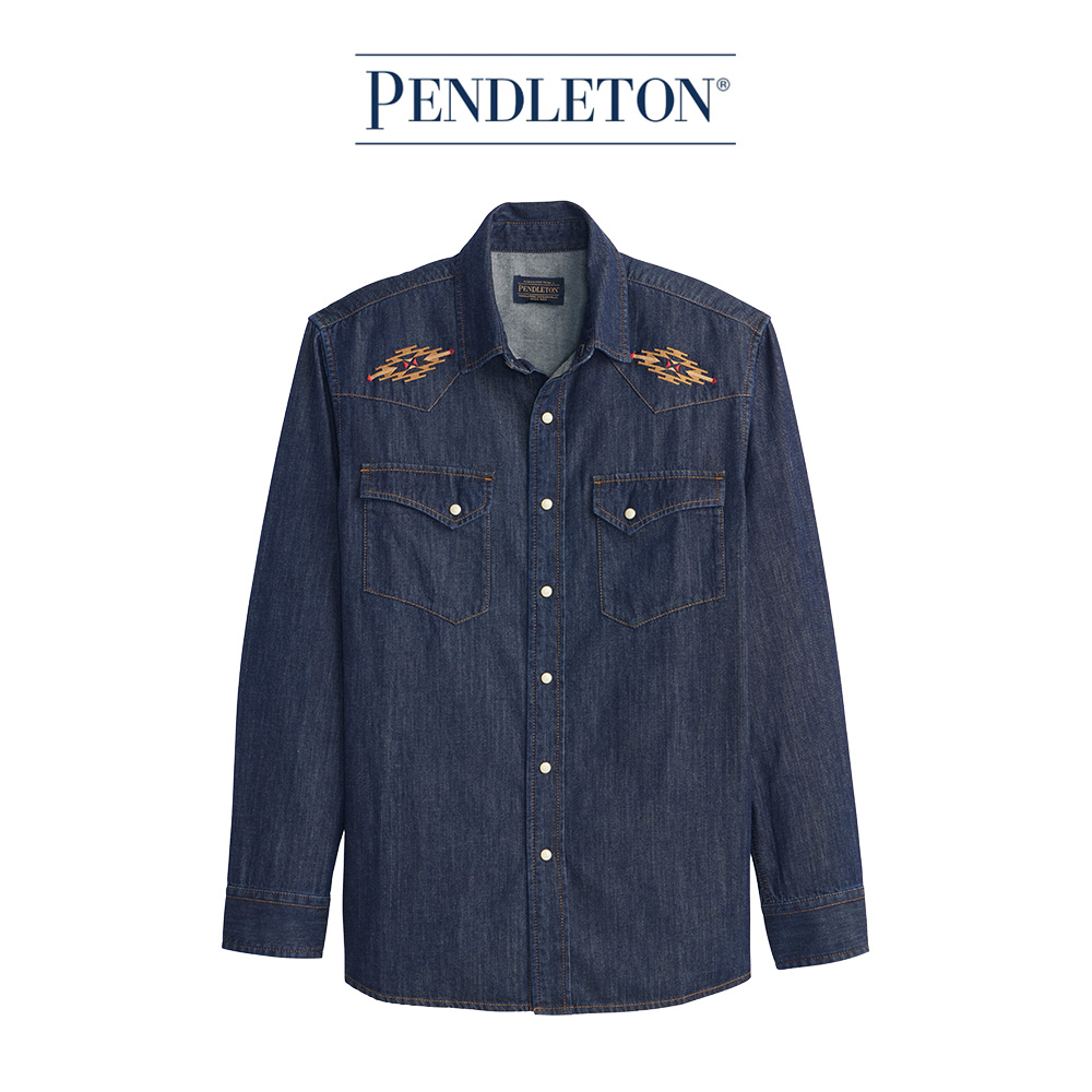 [RA1334-79707] 펜들턴 갬블러 데님 셔츠 / 다크 데님
