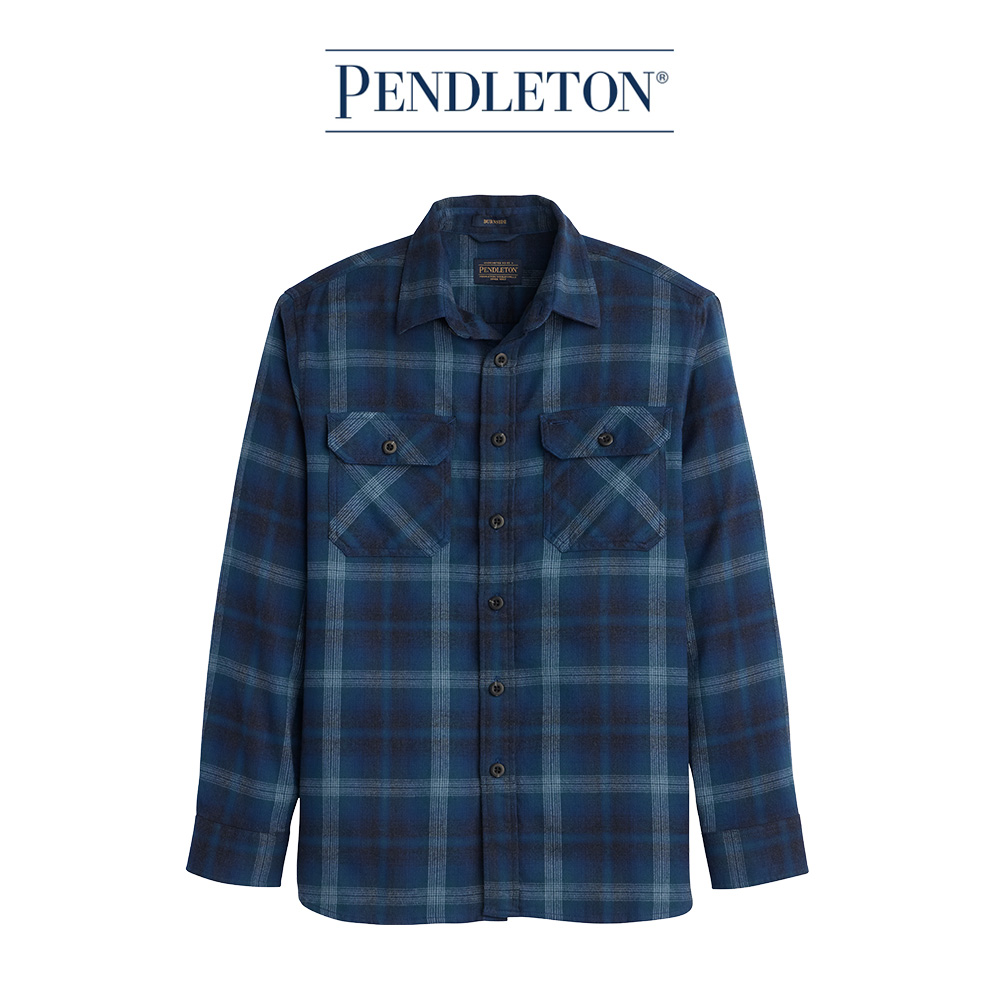 [펜들턴] 번사이드 플란넷 셔츠 / 데님 체크
