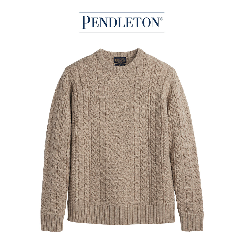 [펜들턴] 셰틀랜드 피셔맨 스웨터 / 위트 믹스