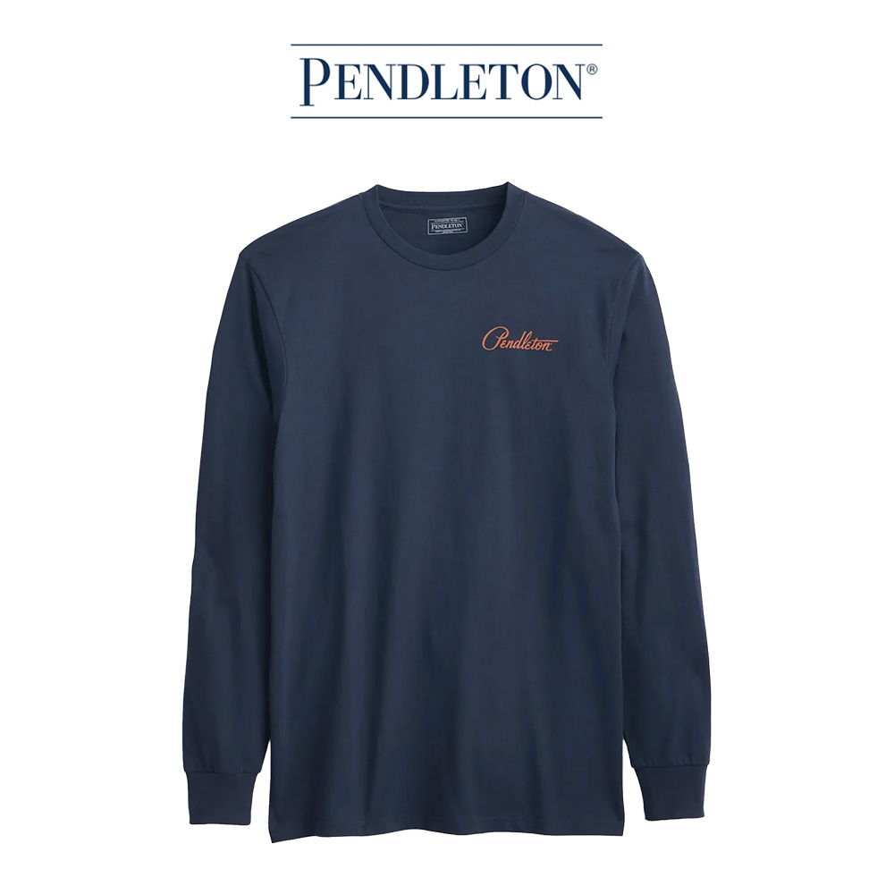 [펜들턴] 하딩 그래픽 긴팔 티셔츠 / 네이비 블레이저